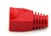 DOT CAT7 INTERNET CABLE BOOT 100PCS/BAG RED