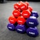 Harley Fitness Vinyl Dumbbells - Color-Coded Hand Weights for Home Workouts - Durable and Comfortable Grip. (7, Kilograms)