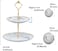 Aiwanto 2-Tier Cupcake Stand Tower Dessert Display Plate Serving Tray Guest Gift  Dish Treat Stacked Pastry Fruit Serving Platter Carrier for Gift Tea Party Restaurant