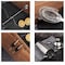 9pcs/Set Cotail Shaker Stainless Steel Bartender Tool Mixer with Stylish Bamboo Stand, Home Bartending Kit and Martini Cotail Shaker Set