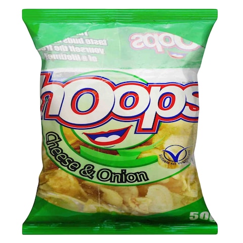 Hoops Cheese And Onion Crisps Potato Chips 50G