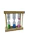 Wooden Sand Hourglass Timer Wood Frame Hourglass Sandglass Sand Clock Timer 1+3+5 Minute Mini Sand Timer Decoration Small Gift for Games Classroom Home Office Decoration