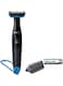 Philips - Battery Operated Body Groomer Black/Blue