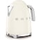 Smeg 50's Style Electric Kettle KLF03CRUK, 3000 W, 1.7 L, Cream, Stainless Steel, Glossy Finish