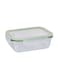 Royalford 2-Piece Glass Container Set Green/Clear 24X8X20Cm