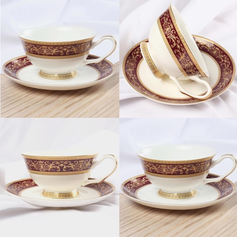 XIANGYU Dinner Set Porcelain Gold, 115pcs tea set. New Ceramic Bone China, The rich and colorful designs with real 24K gold.