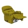 In House Velvet Rocking &amp; Rotating Cinematic Recliner Chair With Cups Holder - Gold - NZ80