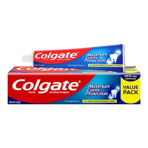 Buy Colgate Maximum Cavity Protection Great Regular Flavour Toothpaste 150ml in UAE