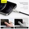Baseus USB to Lightning-Fast Charging Data Transfer Cable Cafule Series Braided Nylon 2.4A 1m Black