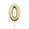 Metallic Numerical Candle Gold #0