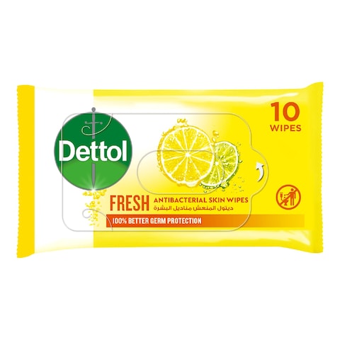 Dettol Anti Bacterial Fresh Skin 10 Wipes