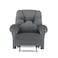 American Polo Velvet Classic Recliner Chair - Grey - American Polo