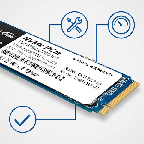 Teamgroup MP33 1TB 3D Nand TLC NVME 1.3 PCIE Gen3X4 M.2 2280 Internal Solid State Drive SSD (Read/Write Speed Up To 1, 800/1, 500 MB/S) Compatible With Laptop &amp; PC Desktop, Tm8Fp6001T0C101