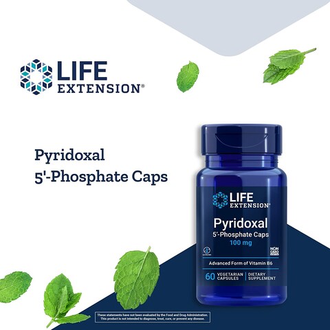 Life Extension Pyridoxal 5-Phosphate 100 Mg Vegetarian Capsules, 60-Count