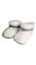 Pikkaboo Cuddles and Snuggles Crochet Baby Booties-White &amp; Grey