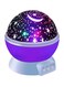 Generic Star And Moon Rotating Projector Night Lamp Purple/Black/White 13X13X14.5Centimeter