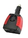 Generic Universal USB Charger Car Power Inverter Adapter Black/Red