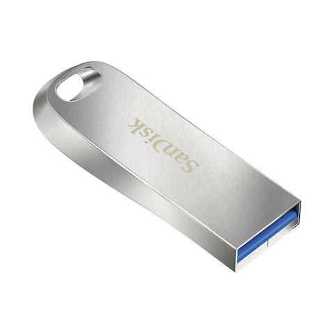 سانديسك الترا لوكس محرك فلاش USB 128 غيغا بايت - فضي