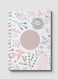 Lowha Spiral Notebook With 60 Sheets And Hard Paper Covers With Artisitc Doodle Flowers Design, For Jotting Notes And Reminders, For Work, University, School