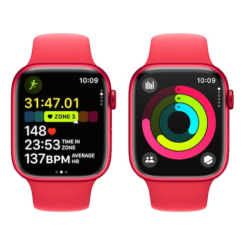 Apple Watch Series 9 GPS 41mm Red Aluminium Red Sport Band Small/Medium