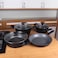 Serenk Excellence Non Stick Pots and Pans Set, 7 Pieces Granite Cookware Set with Induction Base, Non Toxic Deep and Flat Pots, Dishwasher Safe, PFOA Free, 7.8&rdquo; - 9.4&rdquo; - 10.2&rdquo; - 10.2&rdquo;