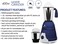 Gratus 600Watts 6002TI Mixer Grinder with 2 Strong Steel Jars, Powerful Copper Motor, Overload Protection, PC unbreakable Lids, 2 years warranty, Made in India (600 Watts - 2 Jar)
