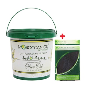 Moroccan Polish Soap 1L + Luffa
