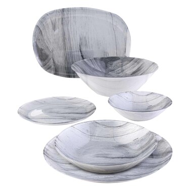 Luminarc - Grey Wood Design - Dinner Set 26 Pieces