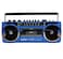 Echo Audio Retro Blast Bluetooth Boombox, Portable Cassette/Tape Player, AM/FM/SW 3 Band Radio, Two 8 W X-Bass Speakers, Voice Recorder, Headphone Jack, Supports USB and SD Cards (Blue)