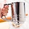 Aiwanto 2.5 Cup Stainless Steel Flour Sifter with Trigger Flour Separator Kitchen Tool Kitchen Storage
