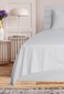Hotel Linen Klub King Bed Sheet 3pcs Set , 100% Cotton 250Tc Sateen 1cm Stripe, Size: 260x280cm + 2pc Pillowcase 50x75cm , White