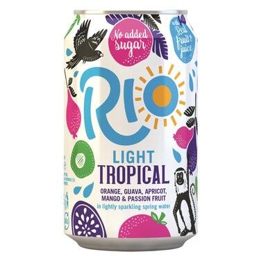 Rio Tropical Light Sparkling Spring Water 330ml