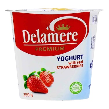 Delamere Premium Real Strawberry Yoghurt 250ml