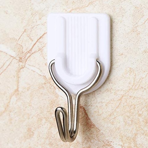 Generic - Strong Adhesive Hook Wall Door Sticky Hanger Holder Kitchen Bathroom White 12PCS