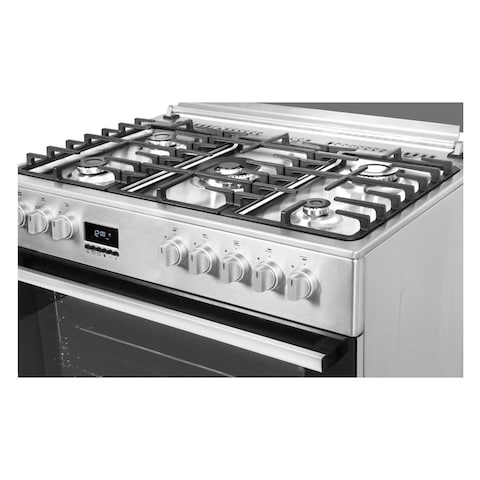 Gorenje Freestanding Gas Cooker 90cm With Cast Iron Pan Support and 105L Multifunction Fan Oven GI9321X Stainless Steel