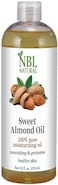 NBL Natural Almond Oil (Large 16 oz) Sweet Almond Oil for Skin or Almond Oil for Hair, the Perfect Natural Body Oil for Women, Great as Unscented Massage Oil, 473 ML