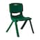 Esqube Baby Chair, Kids Plastic School Study Chair, Green - Pack Of 4