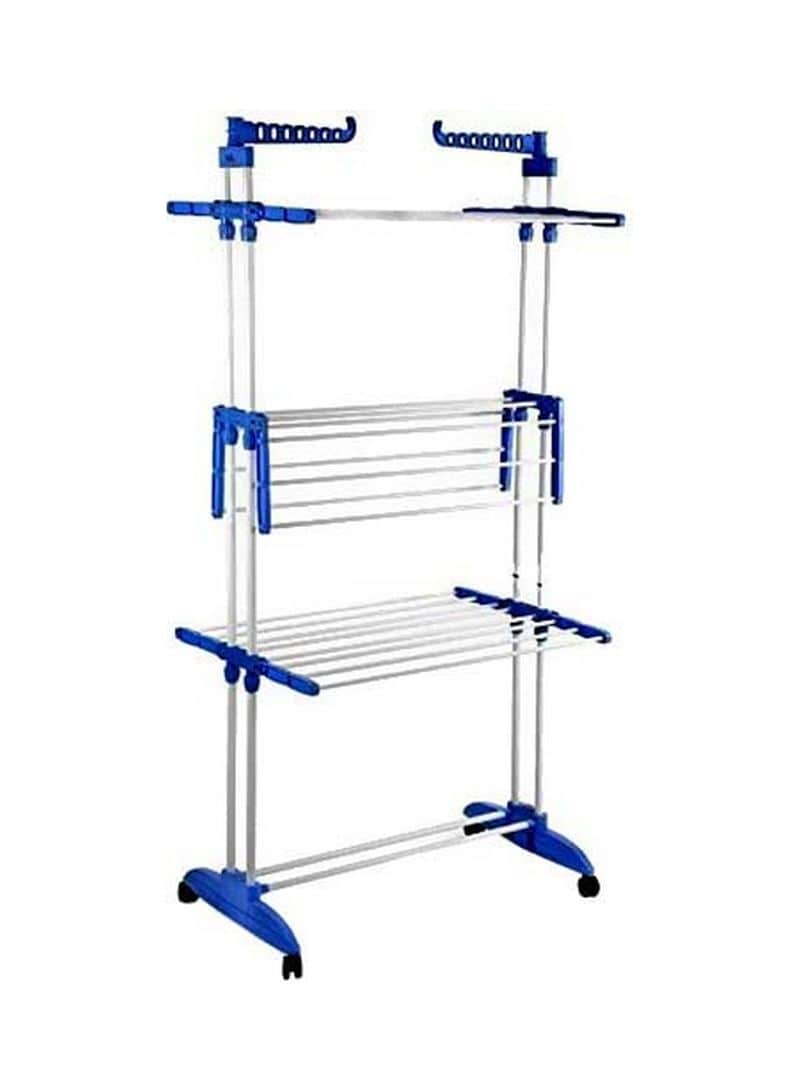 Buy 3-Tier Cloth Drying Rack Blue/White 5.7x2.1x1.7feet Online ...
