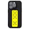 PU Leather Case with Hand Grip for iPhone 14 Pro -Yellow