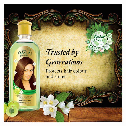 Dabur Amla Jasmine Hair Oil for Nourished and Coloured Hair - 180ml