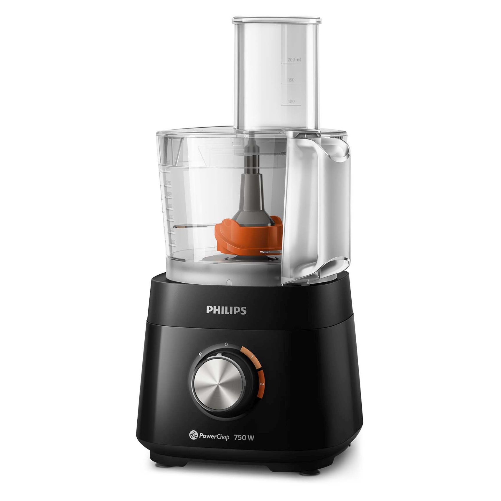 Philips Powerchop Daily Collection Compact Food Processor 750W HR7302 Black