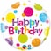 Qualatex Birthday Big Polka Dots Foil Balloon- 18-Inch Size