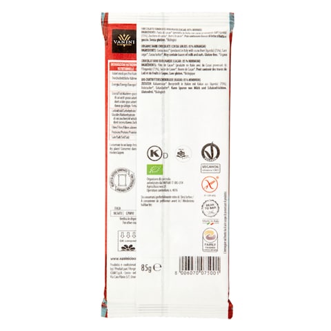 Vanini Uganda Org 85 Dark Choc 85G