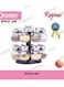 16-Piece Spice Jar Set Clear/Black/Silver 25x25x25cm