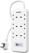 Remson 65W Essential 4 USB Surge Protector 10 Way 2 USB-C PD Ports + 2 USB-A Ports + 6 AC Outlets Fast Charging with 5M Cable Length&hellip;