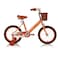 Mogoo Retro Kids Road Bike For 5-8 Years Old Girls &amp; Boys, Adjustable Seat, Handbrake, Reflector, Chainguard, Classic Style, Vintage Basket, 16 Inch Bicycle With Training Wheels, Gift For Kids, Orange