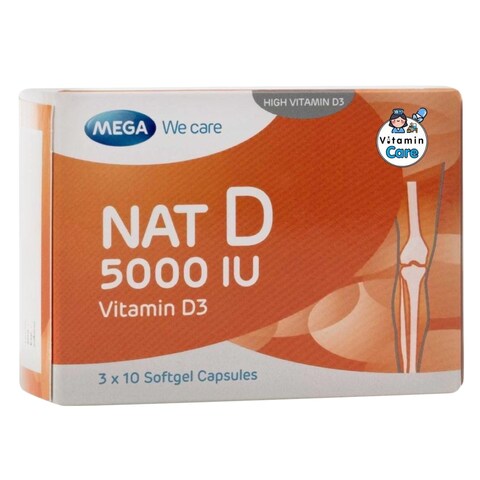 MEGA NAT D 5000 SOFT GL CAPSULE 30S