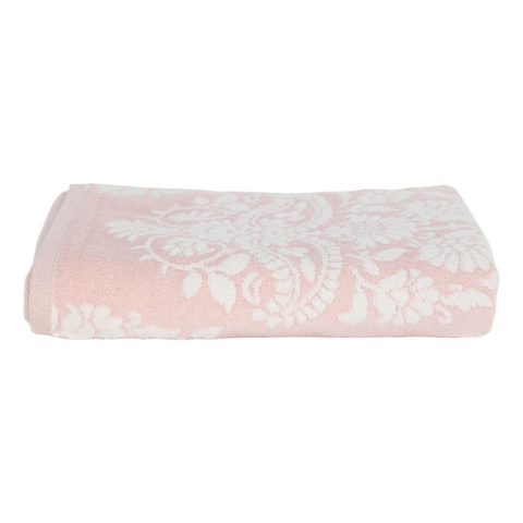 Cannon 600 GSM Jacquard Velour Bath Sheet Pink 81x163cm
