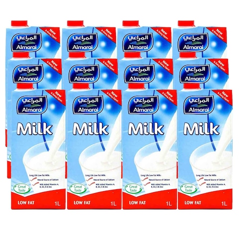 Almarai Milk Low Fat 1 Liter 12 Pieces