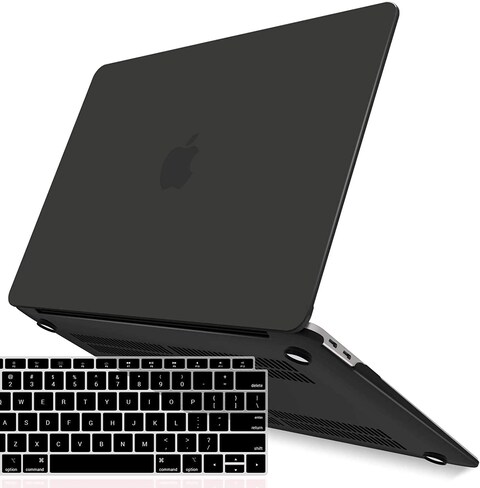 Ntech Macbook Air 13 Inch Case 2020 2019 2018 Release A2337 M1 A2179 A1932 Retina Display With Touch Id, Protective Plastic Hard Shell Case &amp; Keyboard Cover Skin, Black